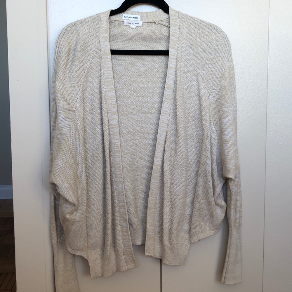 Beige cardigan sweater